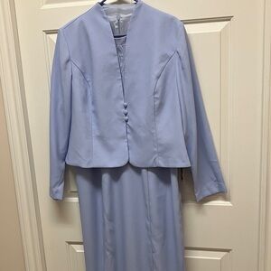 Sears deadstock vintage 2 piece formal maxi dress & matching jacket, lilac, 16